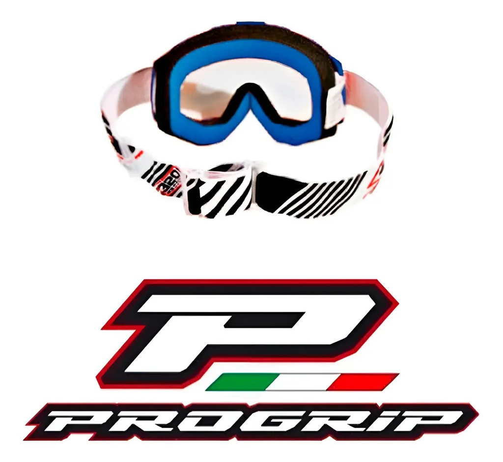 Antiparra Motocross Progrip 3201 Azul Transparente Usada Rpm Azul Transparente Único