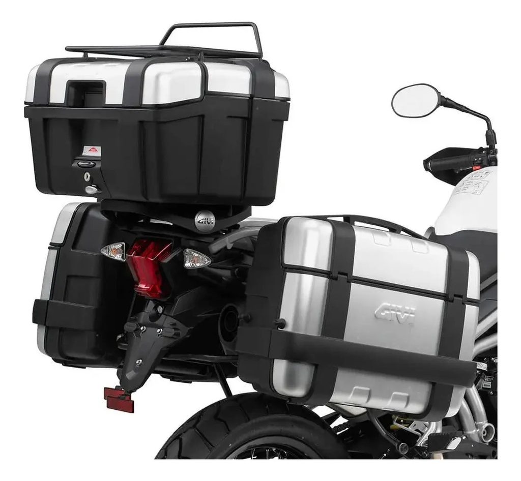 Lateral Baul Turismo Bolso 33 Lts Trekker Monokey Trk33n Rpm Plateado