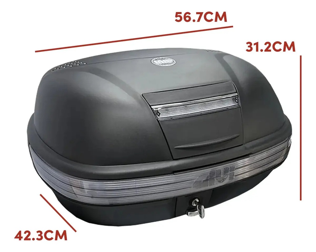 Baul Moto Givi E460nt 46 Litros 2 Cascos Rpm Negro