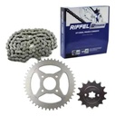 Transmision Riffel Ktm Duke 200 Pìñon Corona Cadena 45-14 Gris