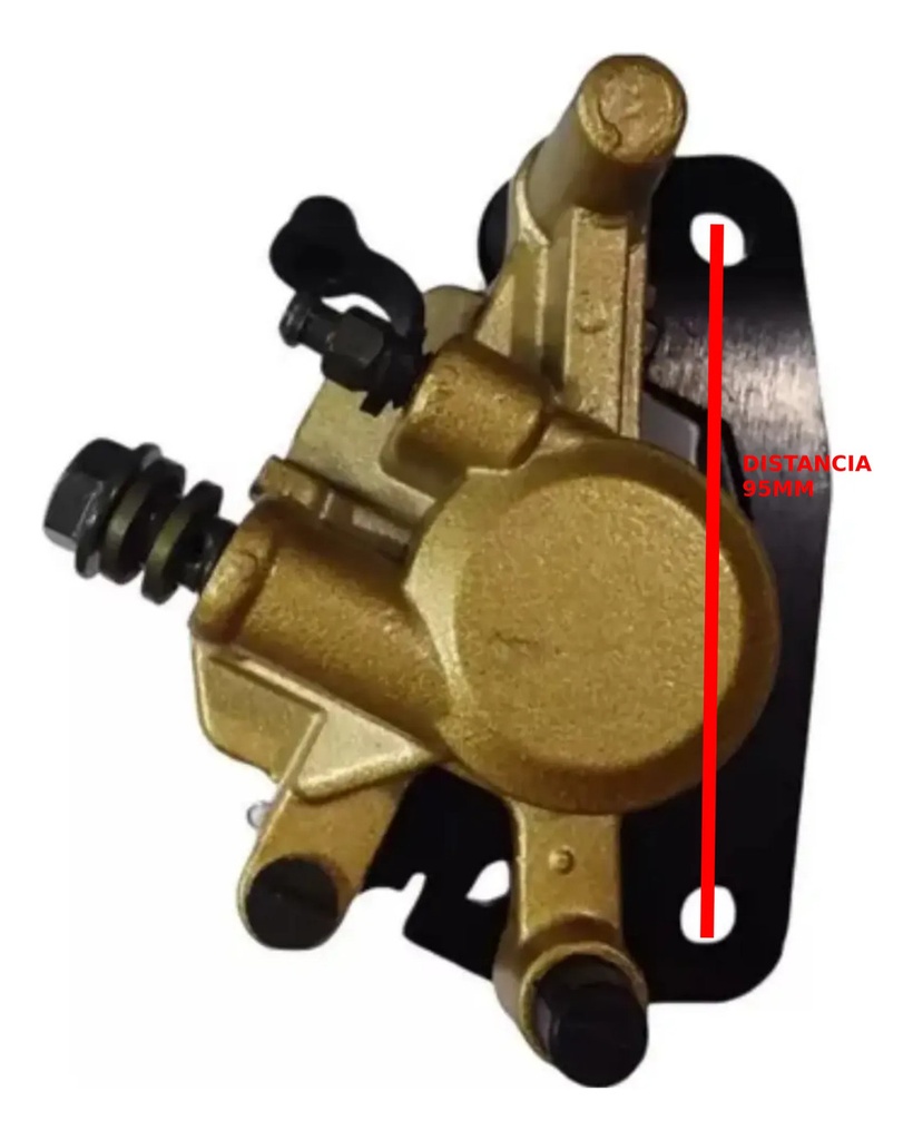 Caliper Freno Delantero Yamaha New Crypton Pastillas Negro 