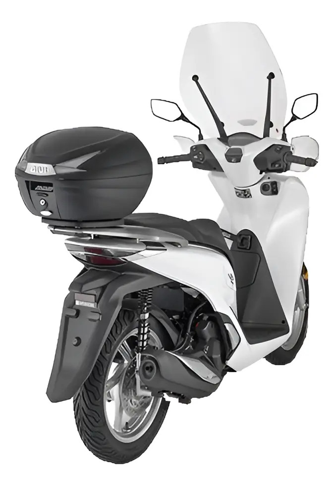 Baul Trasero Moto Givi B330nt 33 Lts Monolock 1 Casco Rpm Negro/gris