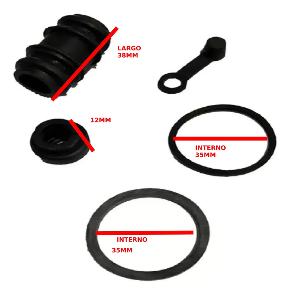 Kit Reparacion Caliper Freno Delantero Yamaha Ybr 125 Rpm