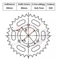 Kit Transmision Zanella Rz3 520 - 104 Z40 Z13 Yoyo Rpm