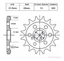 Kit Transmision Zanella Rz3 520 - 104 Z40 Z13 Yoyo Rpm