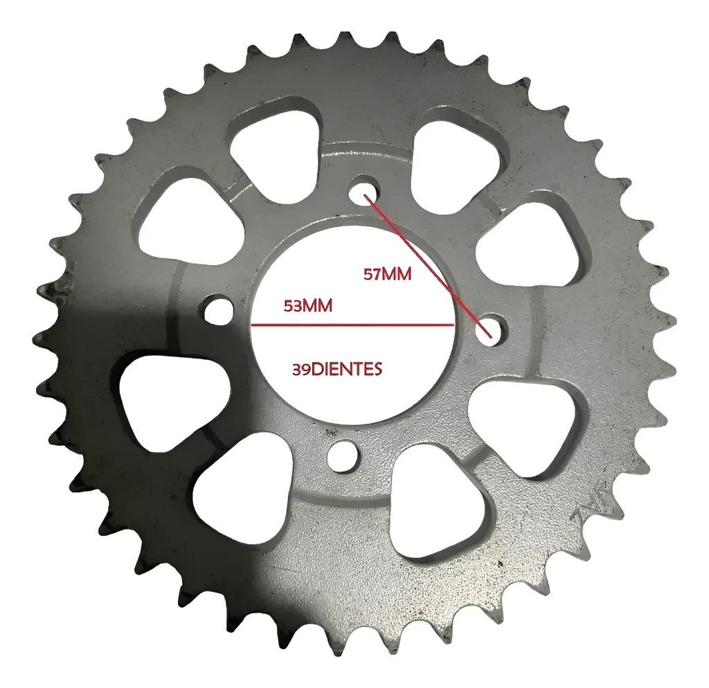 Corona Transmision Kawasaki Paso 428 Rpm Plateado