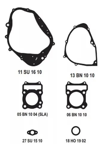 Kit Juntas Motor Benelli Tnt 15 150 C/ Oring Alfa 