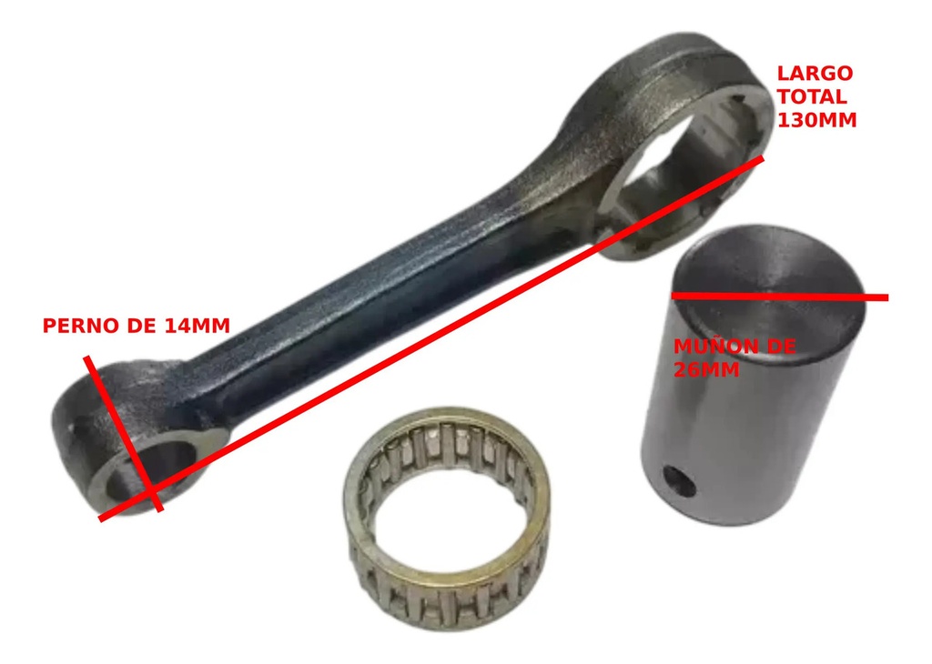 Kit Biela Honda Dax 70 Perno 14mm Bulon 26mm Rpm