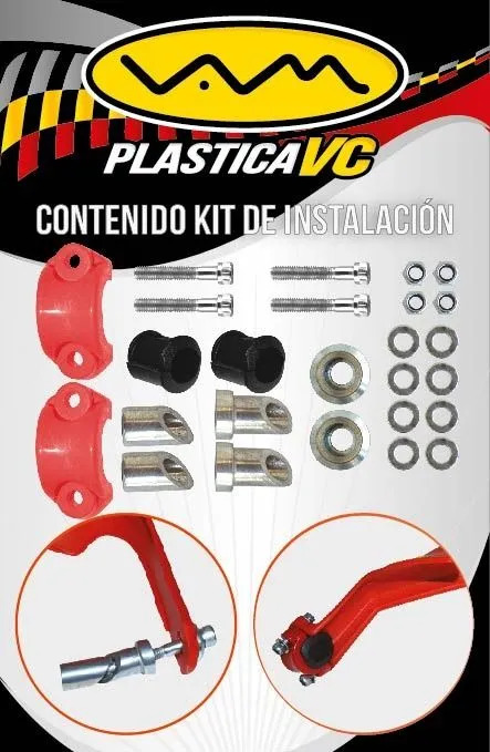 Cubre Manos Competición Moto Cros Enduro Completo Vam 761m Negro Mate