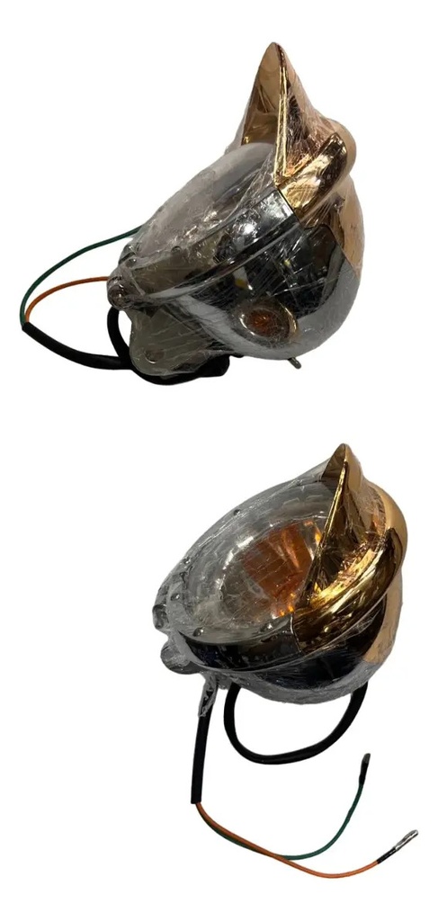 Juego  Faros Auxiliar Ambar Delantera Custom 150 Cafe Racer Derecho