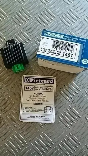 Regulador 12v Honda Wave 110 New (2014) Pietcard 1457 Rpm