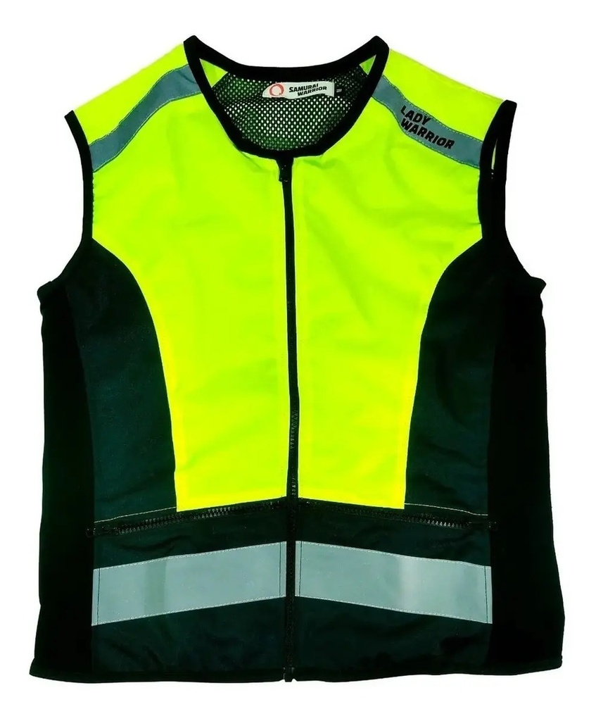 Chaleco Samurai Grecia Lady Mujer Moto Reflectivo Fluor Rpm