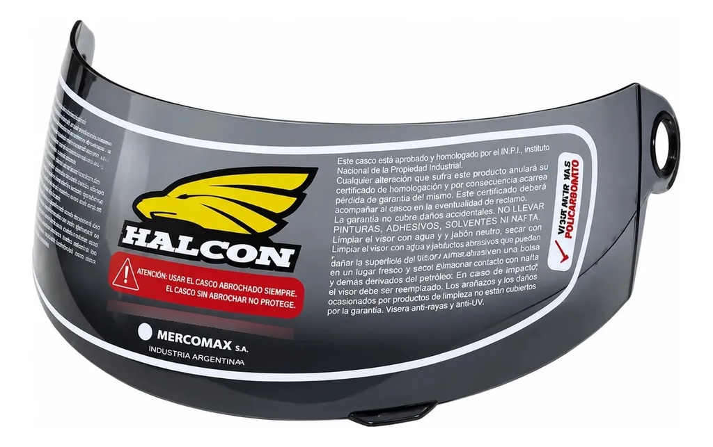 Visor Ahumado Casco Halcon H5 Rpm Ahumado