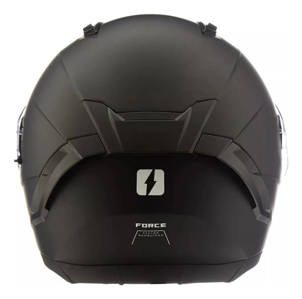 Casco Moto Integral Mac 069 Force Solid Doble Visor Rpm Negro Force Mate M