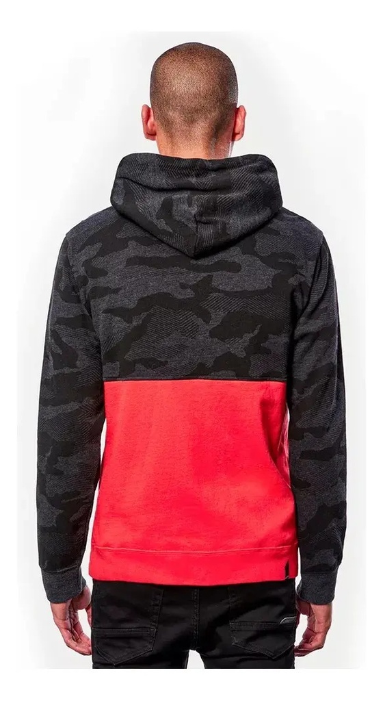 Campera Capucha Alpinestars Moto Camo Block Hoodie Charcoal
