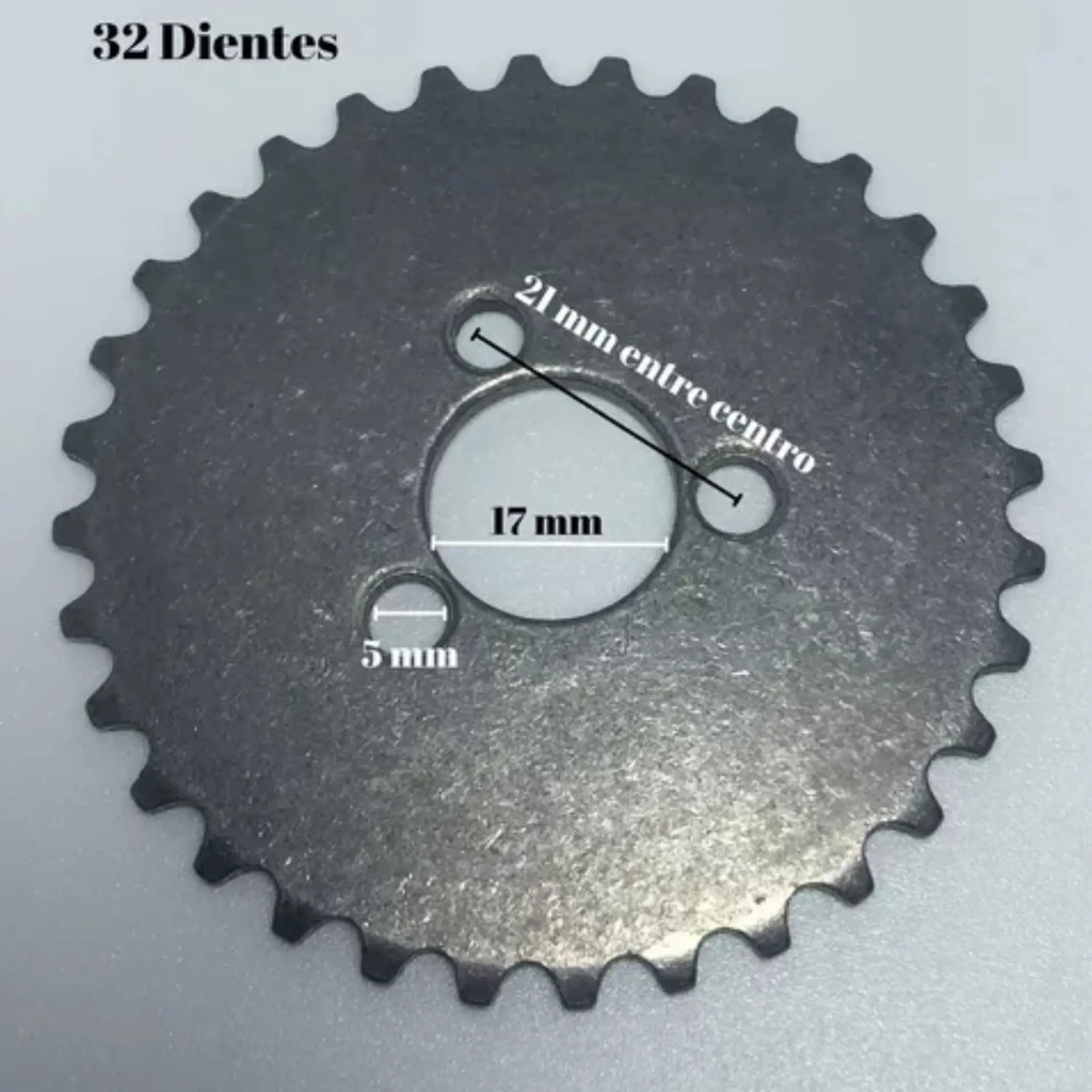 Corona De Distribucion Smash 110 Y Otras 32 Dientes Gris Oscuro