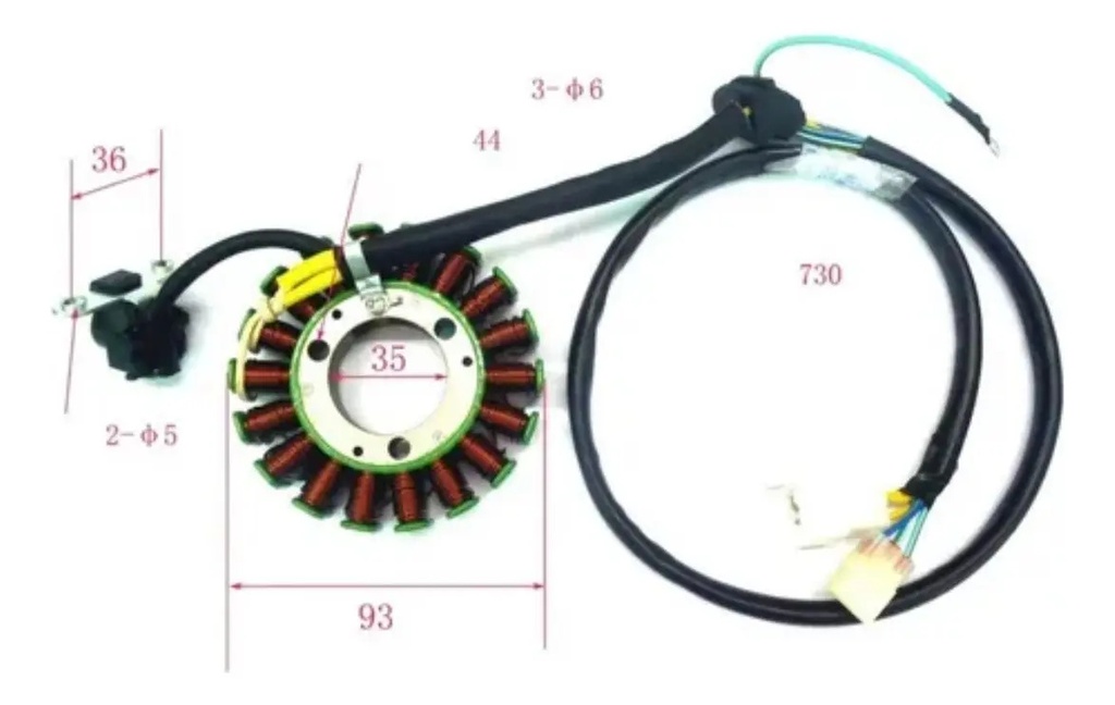 Estator Bobinado 18 Polos Honda Tornado Xr Cbx 250 Rpm