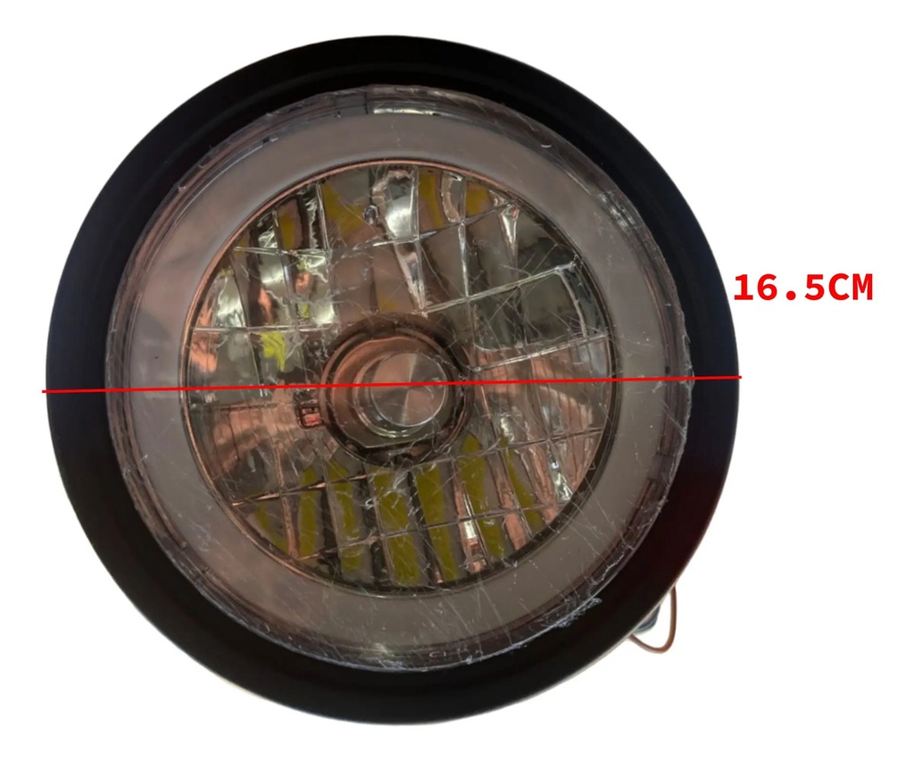 Faro Optica Delantera Moto 16.5 Cm Luz Led Rpm