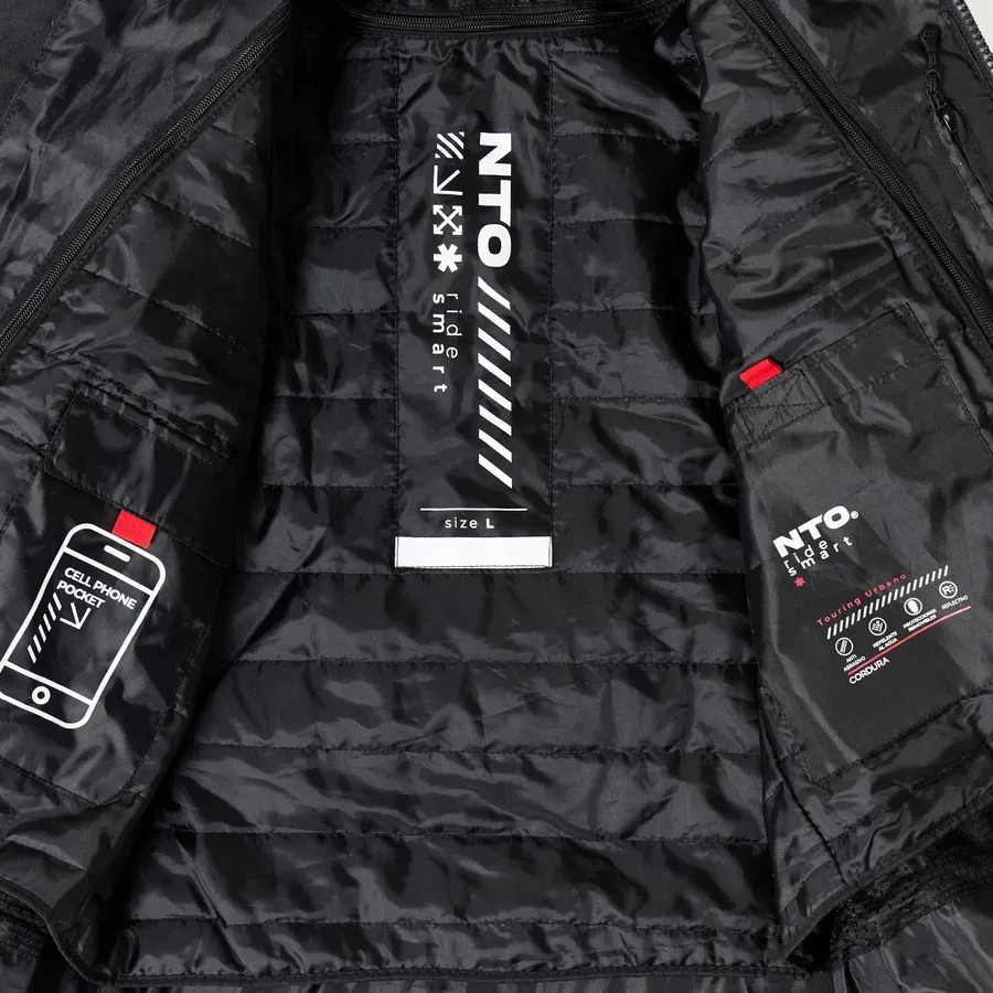 Campera Moto Mujer Nto City Evo Cordura Con Protecciones Rpm Negro City Evo S