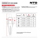 Campera Moto Mujer Nto City Evo Cordura Con Protecciones Rpm Negro City Evo S