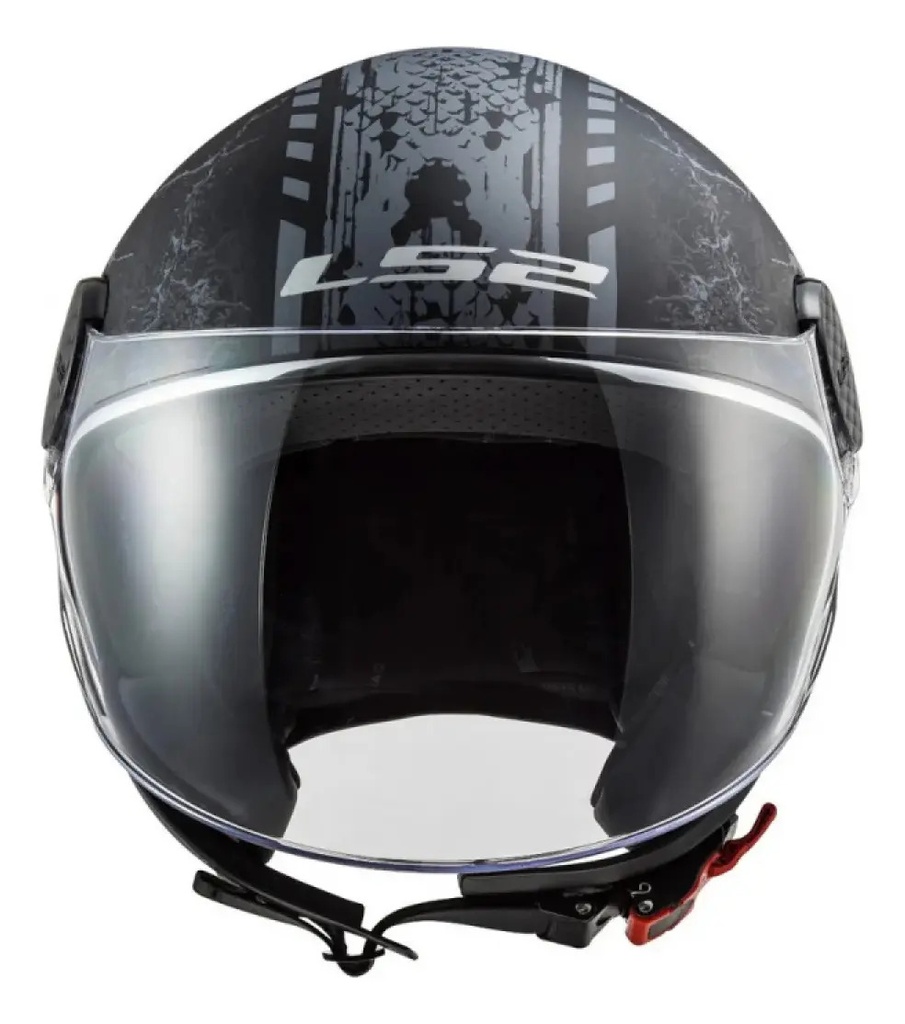 Casco Moto Abierto Ls2 562 Airflow Snake Negro Mate Rpm