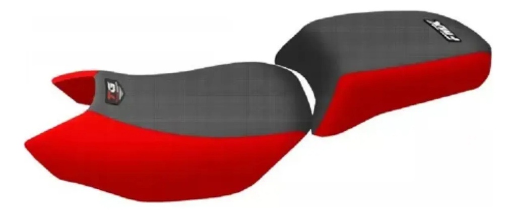 Funda Asiento  Fmx Benelli Tnt 502 Tkr  Negra Roja Lisa Rpm Negro/rojo