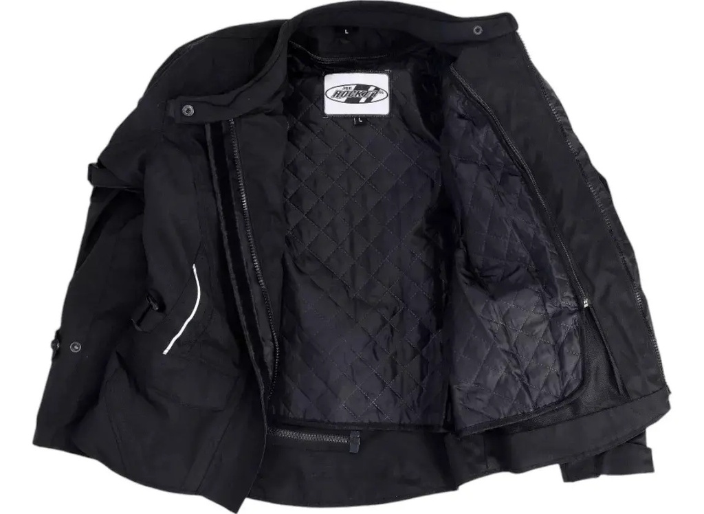 Campera Larga Moto Mujer Joe Rocket Ballistic 3.0 Rpm Negro Lisa L