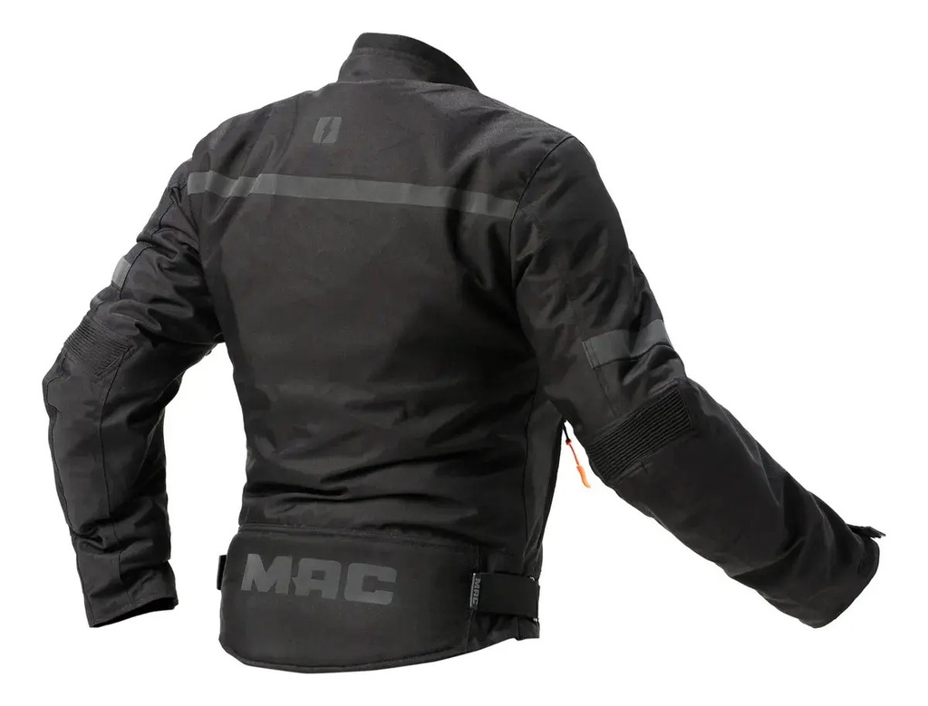 Campera Moto Mujer Mac Cardinal Cordura Protecciones Rpm Negro Cardinal Xs