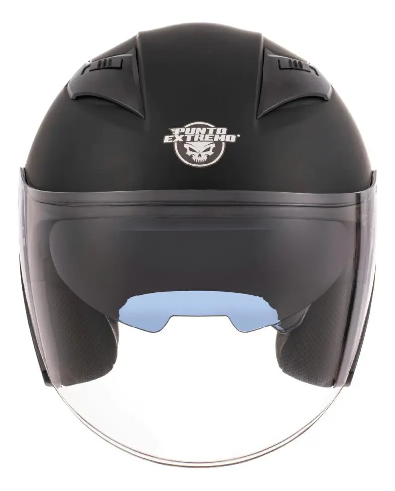 Casco Moto Abierto Doble Visor Xr200 Negro Mate Rpm