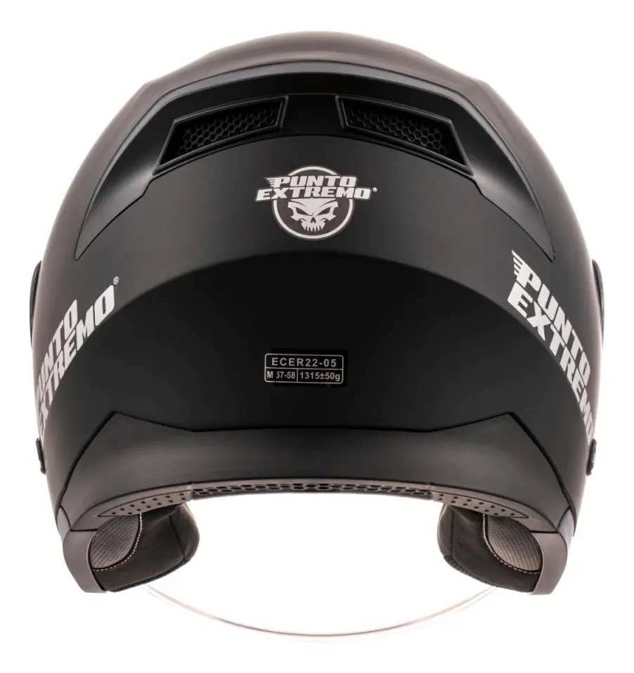 Casco Moto Abierto Doble Visor Xr200 Negro Mate Rpm