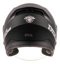 Casco Moto Abierto Doble Visor Xr200 Negro Mate Rpm