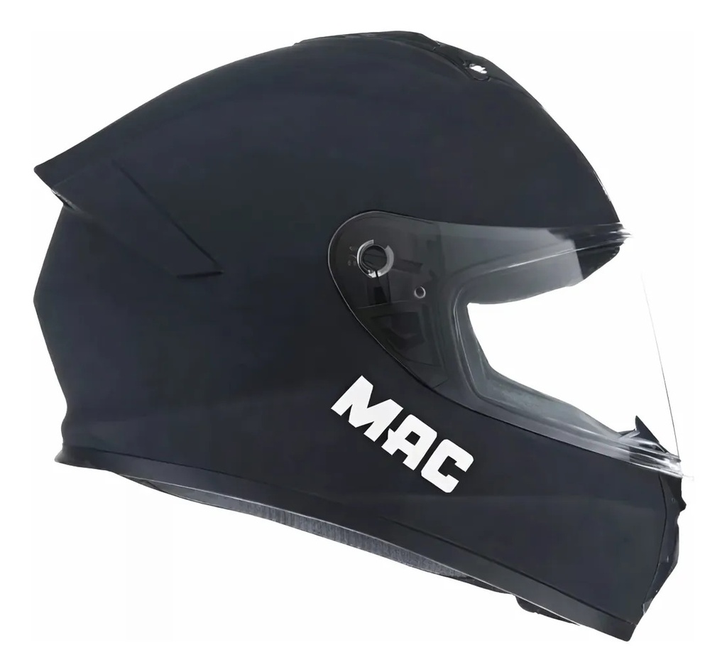Casco Moto Integral Mac Ff801 Starter Rpm Negro Solid Mate Xl