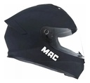 Casco Moto Integral Mac Ff801 Starter Rpm Negro Solid Mate Xl