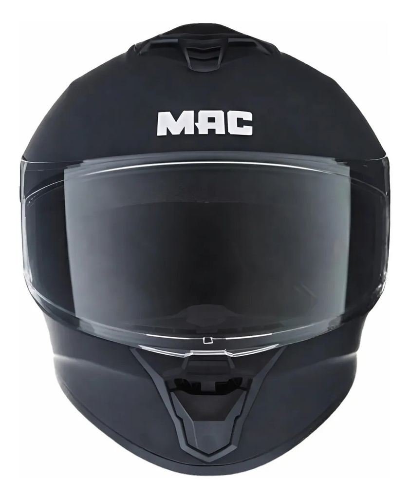 Casco Moto Integral Mac Ff801 Starter Rpm Negro Solid Mate Xl