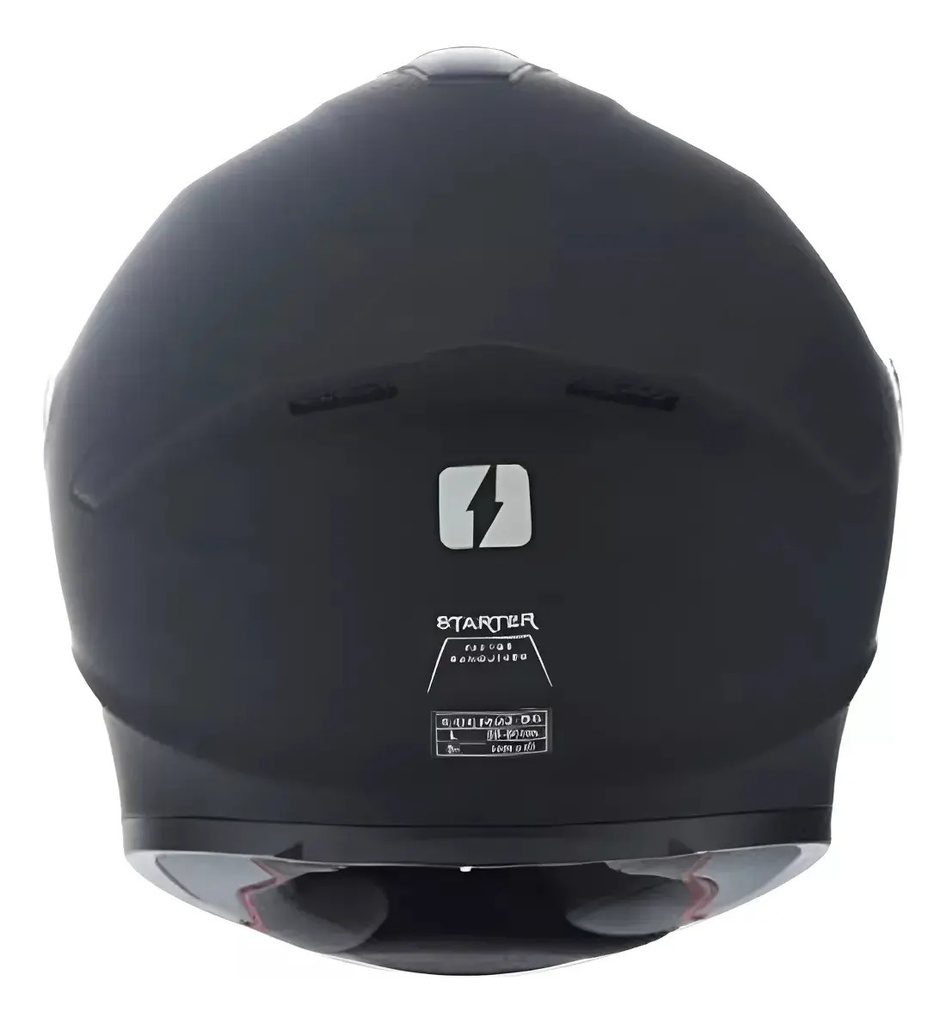 Casco Moto Integral Mac Ff801 Starter Rpm Negro Solid Mate S