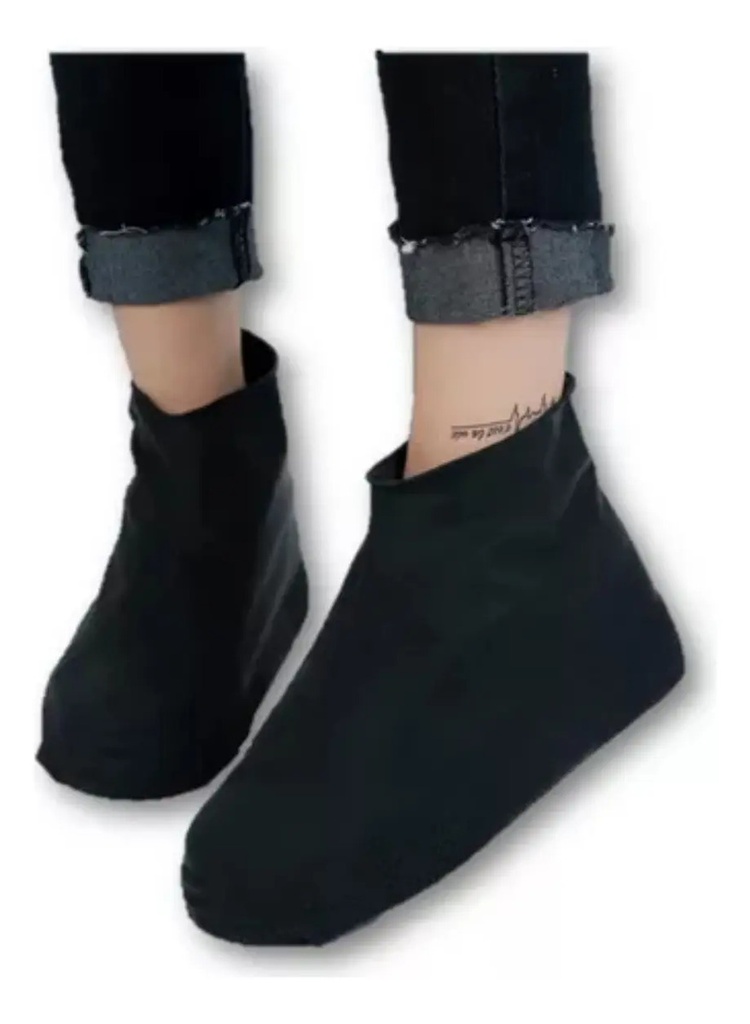 Galochas Cubre Calzado Lluvia Mujer Estampada Impermeables Negro L