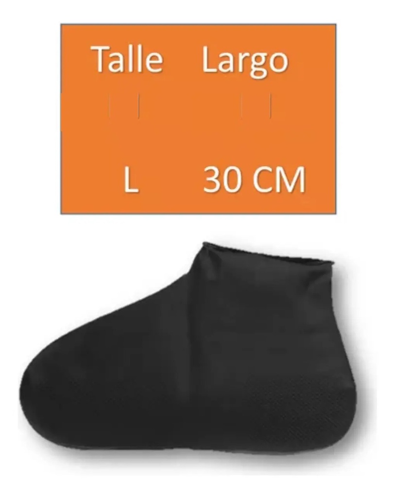 Galochas Cubre Calzado Lluvia Mujer Estampada Impermeables Negro L