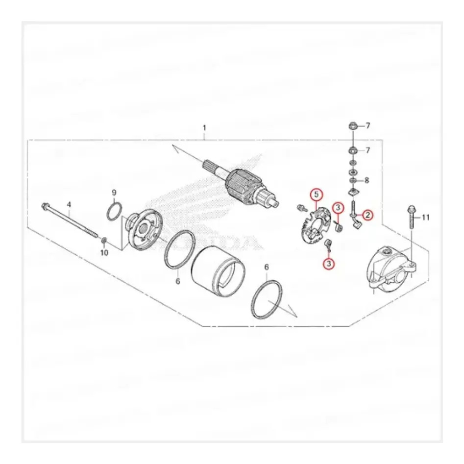 Plaqueta Carbon Burro Honda Xr 150 L Completa Rpm