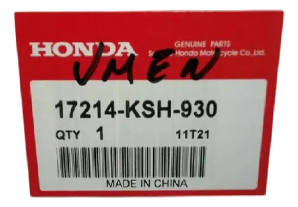 Filtro Aire Honda Original V Men 125 / 17214-ksh-930 Rpm