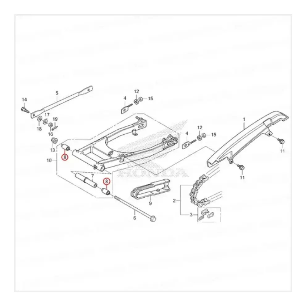 Buje Horquillon Honda Glh 150 Juego Rpm
