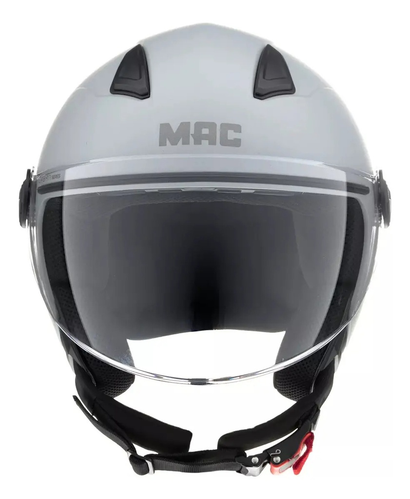 Casco Moto Abierto Mac Beat Solid Gris Mate Rpm