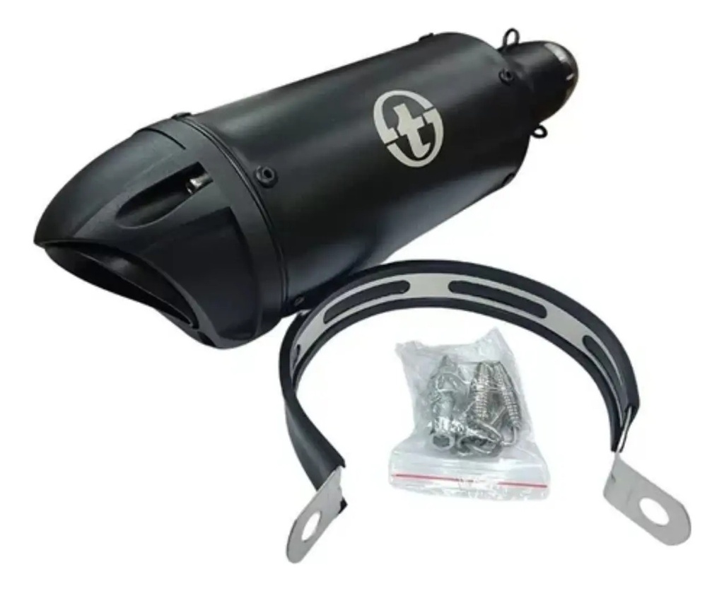 Silenciador De Moto Todo Negro Universal Rpm