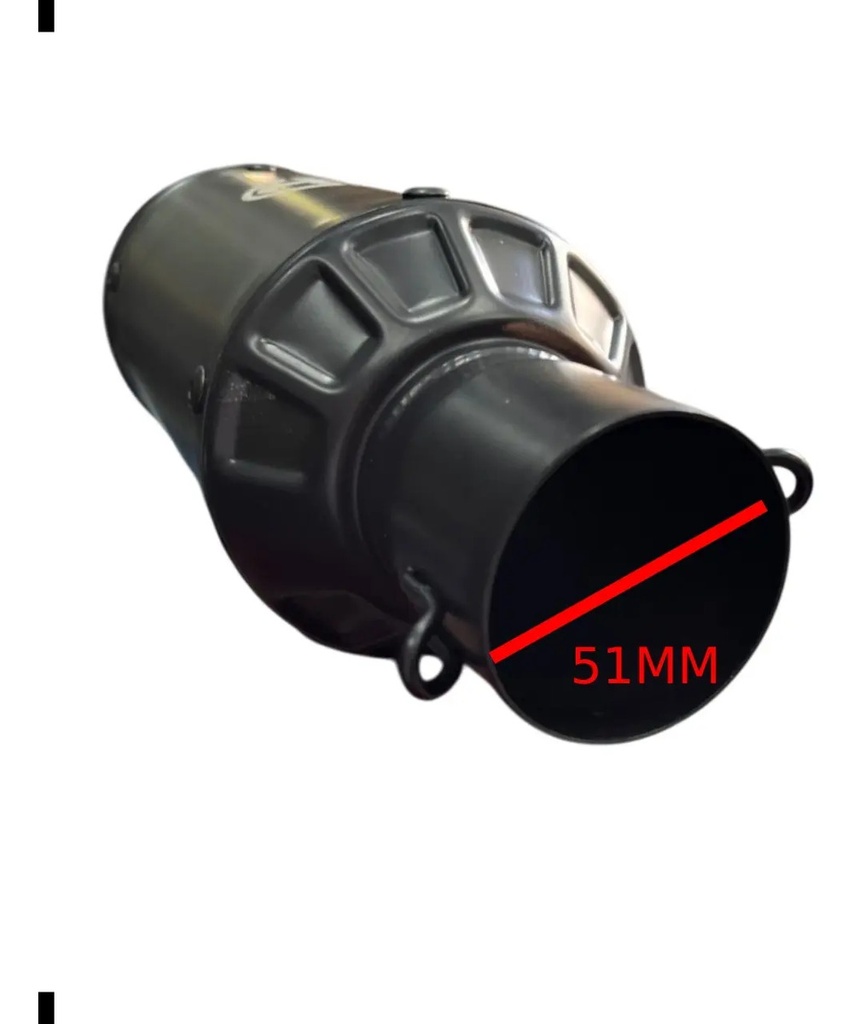 Silenciador De Moto Todo Negro Universal Rpm
