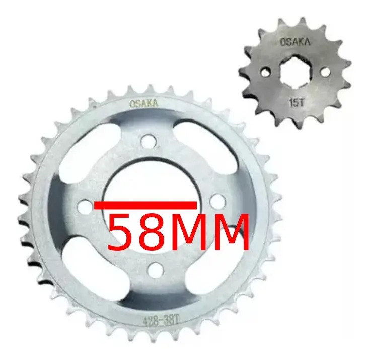 Kit Corona Piñon Transmision  Custom  150 Rpm Gris