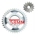 Kit Corona Piñon Transmision  Custom  150 Rpm Gris