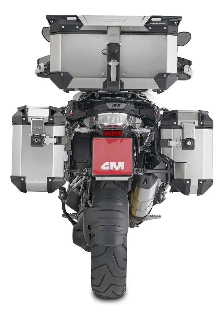 Baul Moto Givi Obke58a Trk Evo Outback 58l 2 Cascos Rpm Aluminio Gris