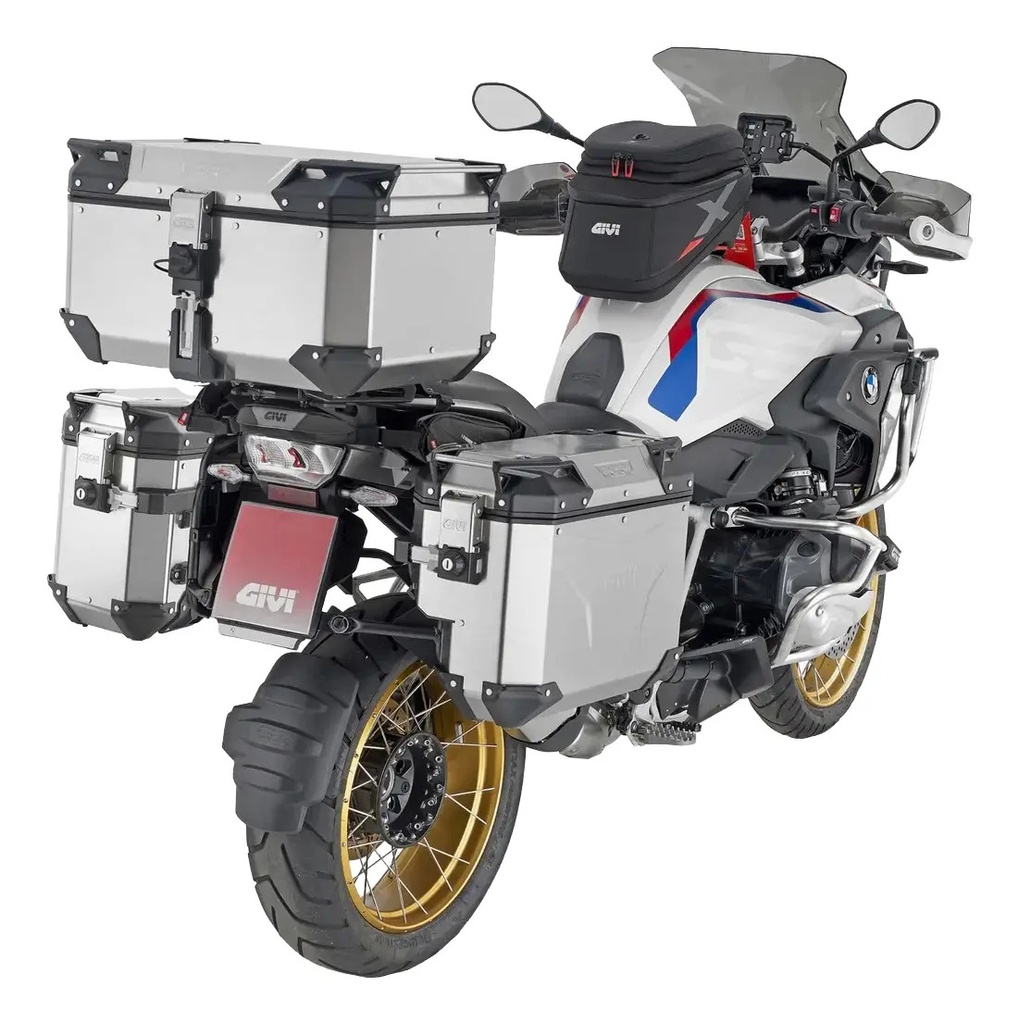 Baul Moto Givi Obke58a Trk Evo Outback 58l 2 Cascos Rpm Aluminio Gris