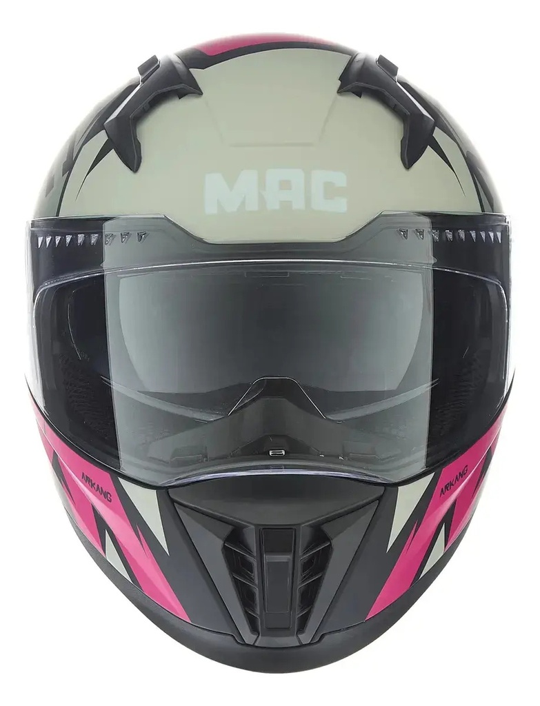 Casco Moto Integral Mac 069 Force Doble Visor Rpm Rosa Arkang Mate Xxl