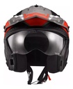 Casco Moto Abierto Mentonera Desmontable Ls2 606 Drifter Rpm Gris/rojo Devor Mate S