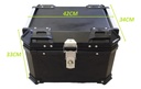 Baúl Moto Universal 45l Trasero Baúl Porta Objetos Negro